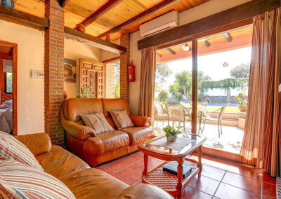 The living area at Casa Buganvilla, Órgiva