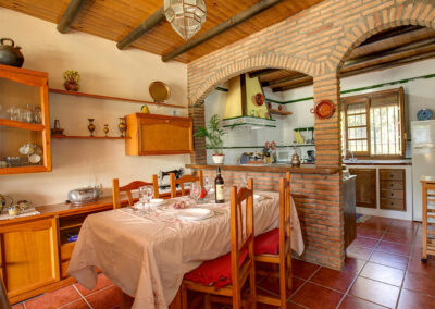 The dining area at Casa Buganvilla, Órgiva