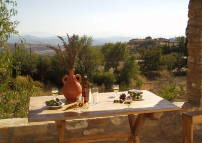 The view from the patio & alfresco dining area at Casa de la Monja, Villanueva de la Concepción