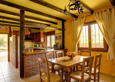 The dining area at Casa El Valle, Órgiva