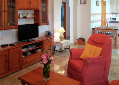 The living area at Casa Los Lirios, Villanueva de la Concepción