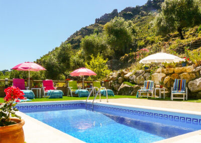 The swimming pool at Casa Montaña, Gaidovar