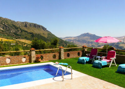 The swimming pool & panoramic views at Casa Montaña, Gaidovar