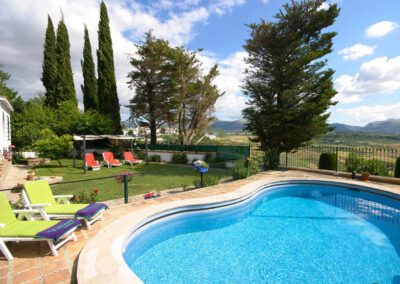 The garden & swimming pool at Casa Rilke, Ronda