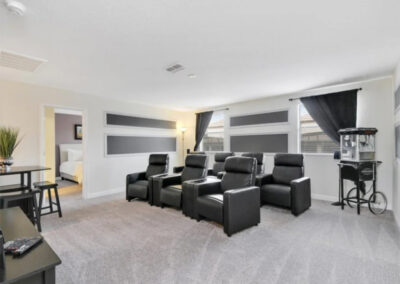 The home theatre room at Championsgate 84, Davenport