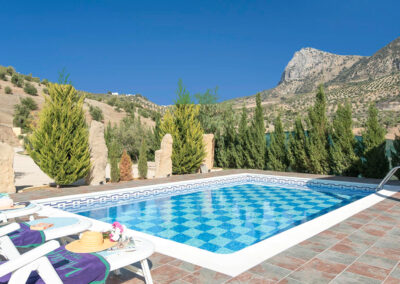 The swimming pool at El Dolmen de Alaju, El Gastor