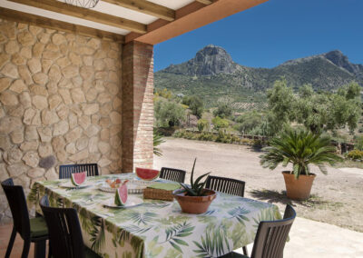 The covered terrace & alfresco dining area at El Huertecillo, El Gastor