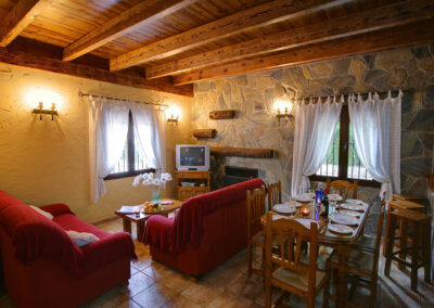 The living & dining area at El Nogal, Ronda