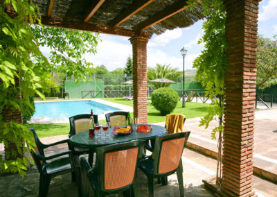 The alfresco dining area at El Nogal, Ronda