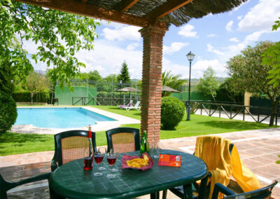 The alfresco dining area at El Nogal, Ronda