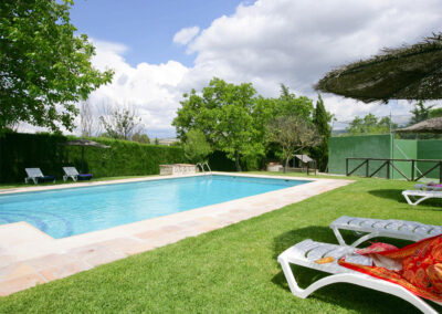 The swimming pool at El Nogal, Ronda
