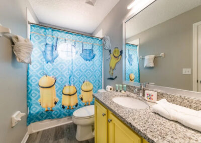 Bedroom #2 adjacent bathroom at Emerald Island Resort 18, Kissimmee