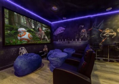 The home theatre room at Emerald Island Resort 18, Kissimmee