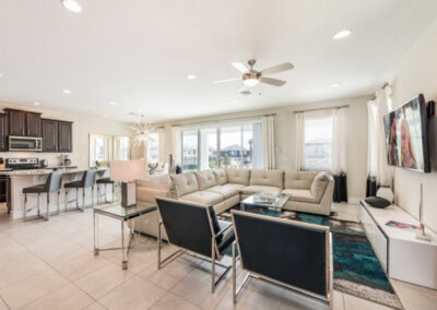 The living area at Encore Resort 394, Kissimmee