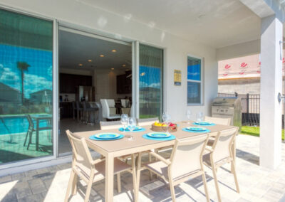 The lanai & alfresco dining area at Encore Resort 394, Kissimmee