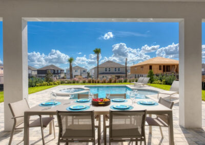 The lanai & alfresco dining area at Encore Resort 394, Kissimmee