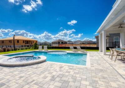 The swimming pool & spillover tub at Encore Resort 394, Kissimmee