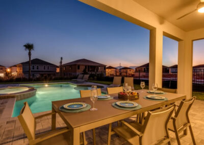 The alfresco dining area & swimming pool at Encore Resort 394, Kissimmee