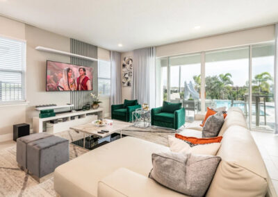 The living area at Encore Resort 443, Kissimmee