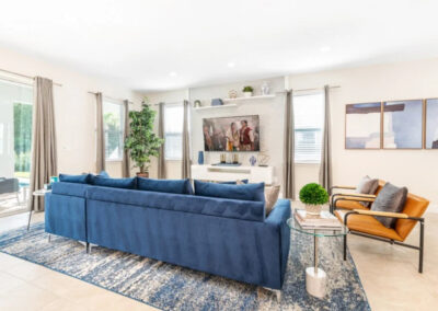 The living area at Encore Resort 550, Kissimmee