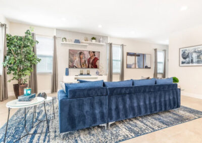 The living area at Encore Resort 550, Kissimmee