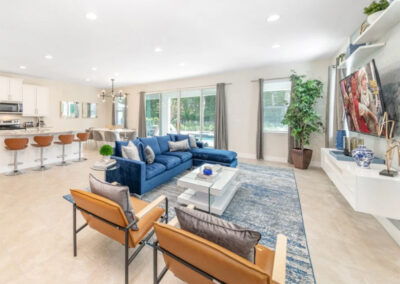 The living area at Encore Resort 550, Kissimmee