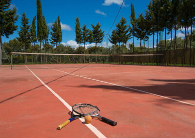 The tennis court at Hacienda Los Olivos, Ronda