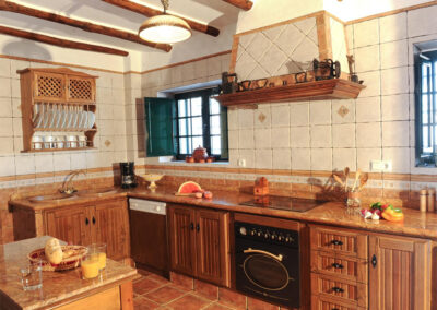 The kitchen at Huerta Atienza, Montecorto