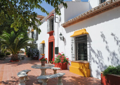 The front terrace at Huerta Atienza, Montecorto