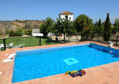 The swimming pool at Huerta Atienza, Montecorto