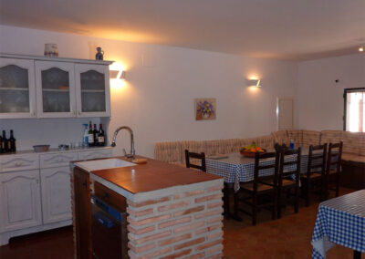 The kitchen & dining area of villa #2 at La Abadesa, Nueva Andalucía
