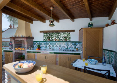 The outdoor kitchen & barbecue area at La Alegria, Órgiva