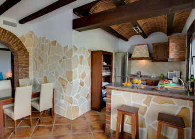 The kitchen & dining area at La Olgava, El Jaral