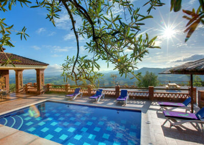 Fabulous panoramic views from the swimming pool at La Olgava, El Jaral