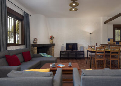 The living area at La Zarza, El Gastor