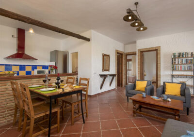 The dining area at La Zarza, El Gastor