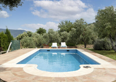 The swimming pool at La Zarza, El Gastor