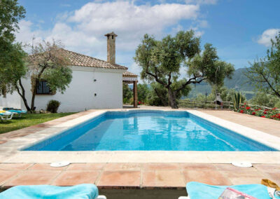 The swimming pool at La Zarza, El Gastor
