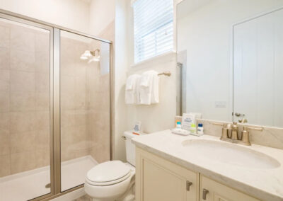 The bathroom adjacent to bedroom #3 at Margaritaville 49, Kissimmee, Orlando