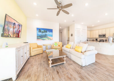 The living area at Margaritaville 99, Kissimmee, Florida