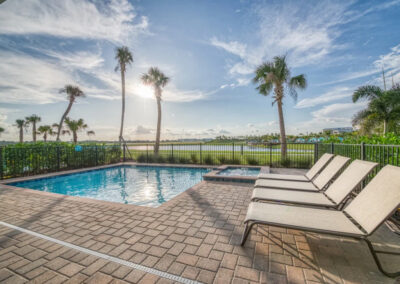The swimming pool & spillover tub at Margaritaville 99, Kissimmee, Florida