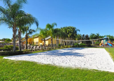 The beach volleyball court at Paradise Palms Resort, Kissimmee