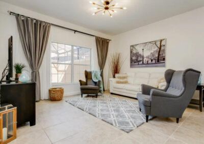 The living area at Paradise Palms Resort 85, Kissimmee