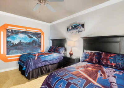 Bedroom #3 with Star Wars theme at Reunion Resort 395, Reunion, Orlando