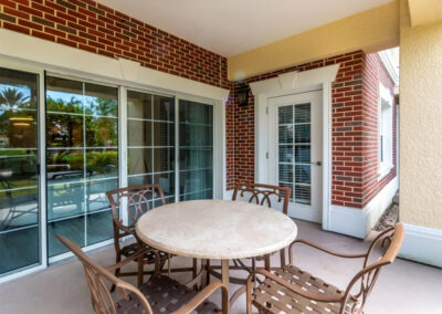 The covered lanai & alfresco dining area at Reunion Resort 395, Reunion, Orlando
