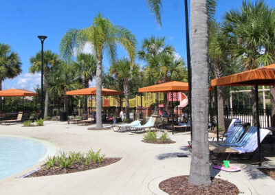 Relax in one of the poolside cabanas at Solterra Resort, Davenport, Orlando