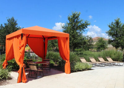 Relax in one of the poolside cabanas at Solterra Resort, Davenport, Orlando