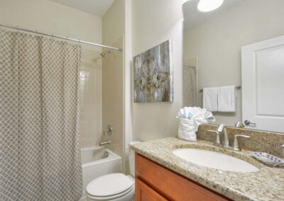 Bedroom #1 adjacent bathroom at Storey Lake Resort 17, Kissimmee