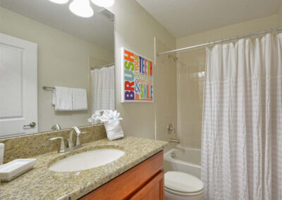 Bedroom #4 adjacent bathroom at Storey Lake Resort 17, Kissimmee