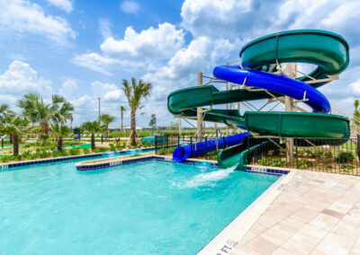 The waterslide & splash pool at Storey Lake Resort, Kissimmee, Orlando